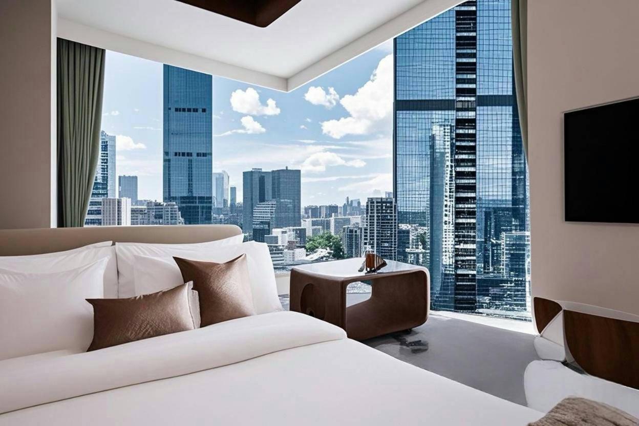 Yun Jin City View Hotel - Guangzhou Taikoo Hui Zhujiang New Town Tianhe Sports Center Exterior foto